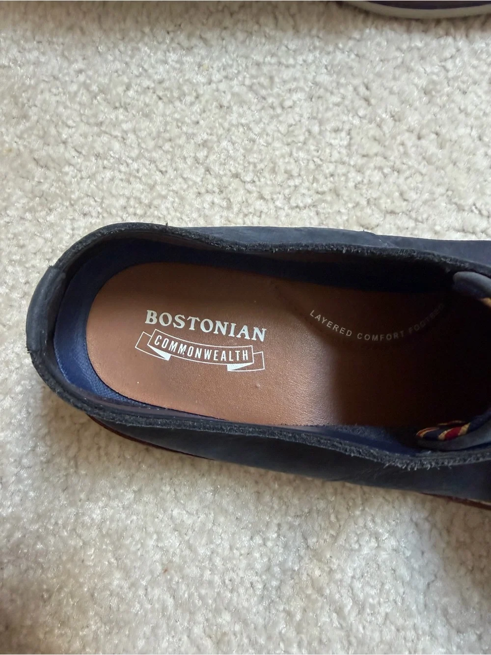 Bostonian Men's Navy Suede Derby Shoes - Classic Lace-Up